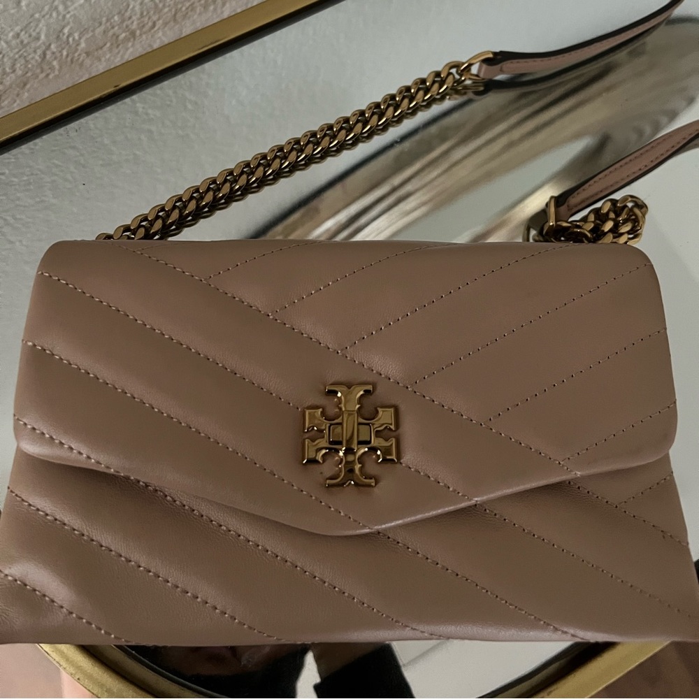 Tory Burch pink gold hardware crossbody